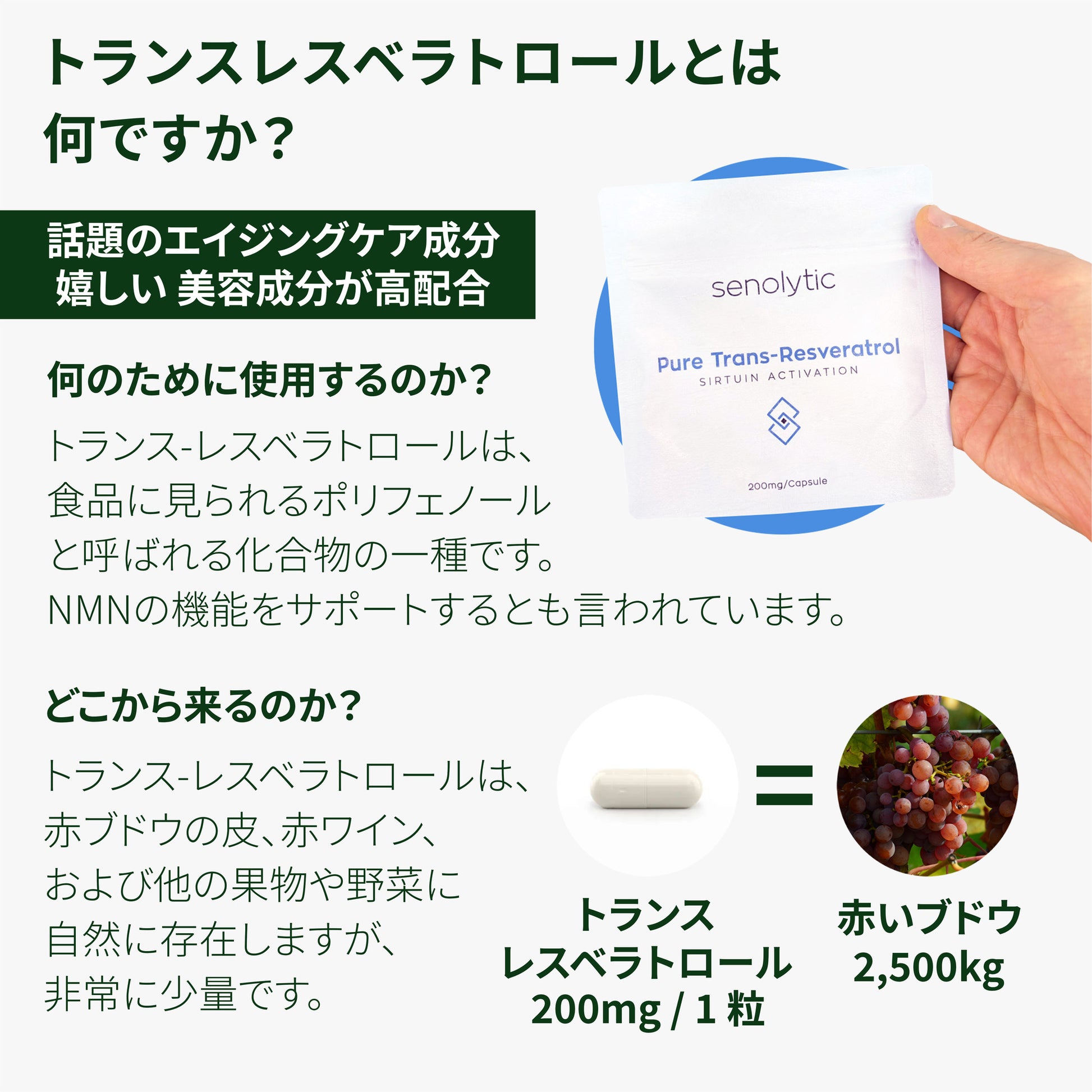 NMN Double Action® - トランスレスベラトロールとは何ですか?